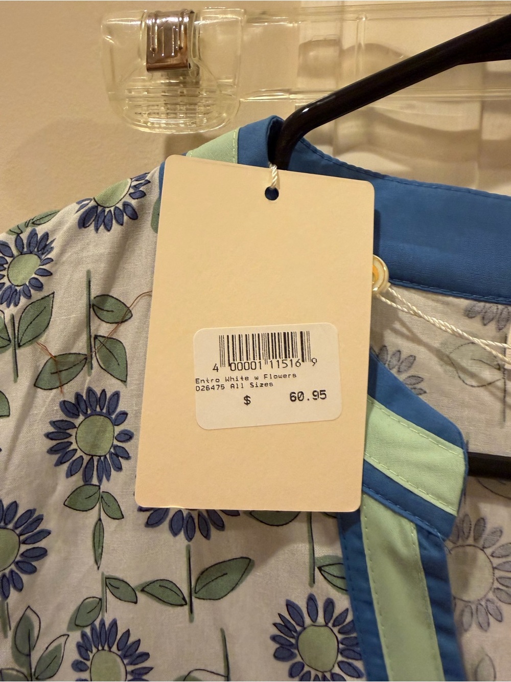 Entro Blue Floral Midi Dress - Picture 4 of 4